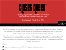 Tablet Screenshot of closetqueen.com
